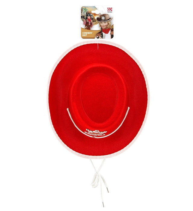 Red Cowboy Hat Felt