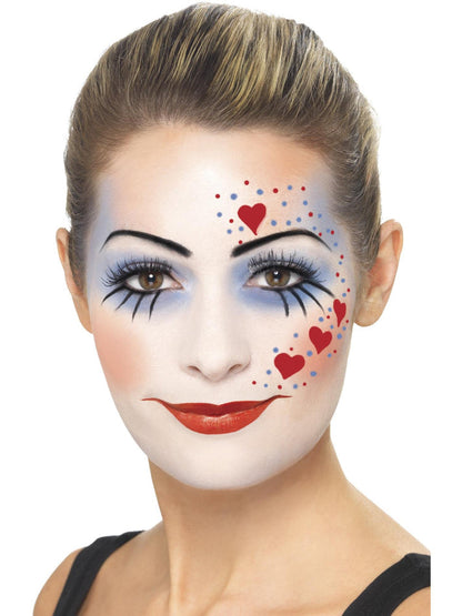 Clown Make Up Kit Adult Mixed Colors Facepaint Foam Nose Crayons and Sponge 8