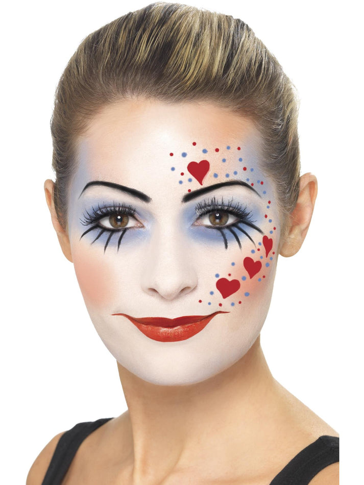 Clown Make Up Kit Adult Mixed Colors Facepaint Foam Nose Crayons and Sponge