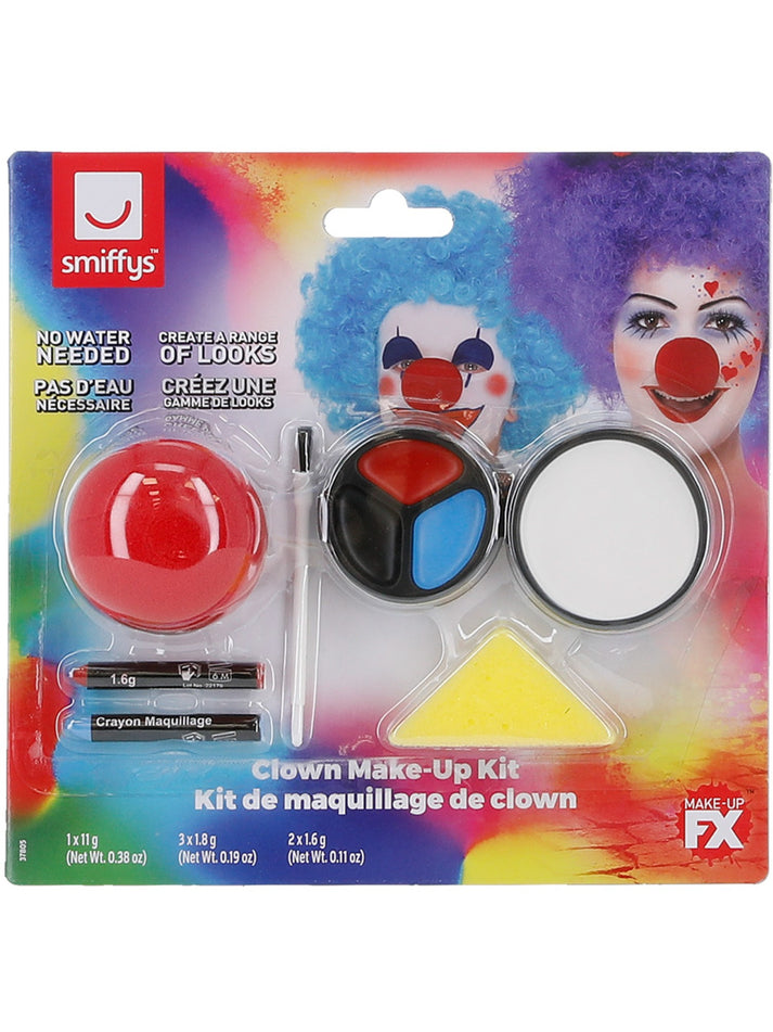 Clown Make Up Kit Adult Mixed Colors Facepaint Foam Nose Crayons and Sponge 2