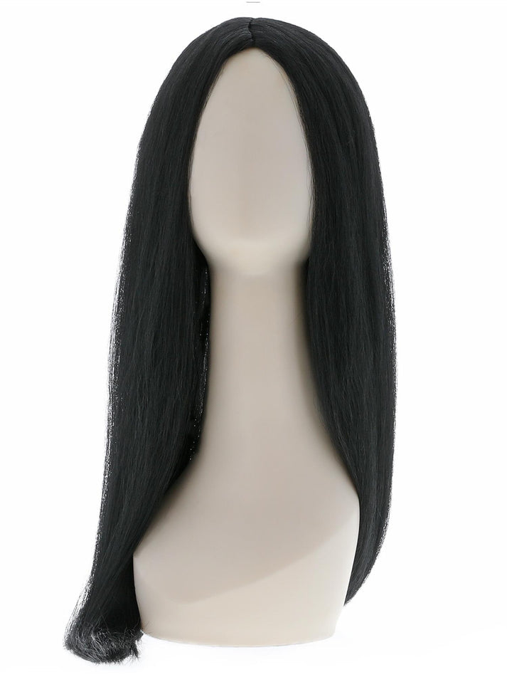Witch Wig Black 60cm Centre Parting Adult Costume Accessory 2