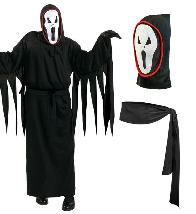 Screaming Ghost  Robe, Belt, Hooded Mask 