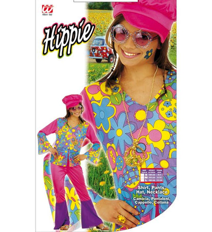 Hippie Girl  Shirt, Pants, Hat, Necklace 