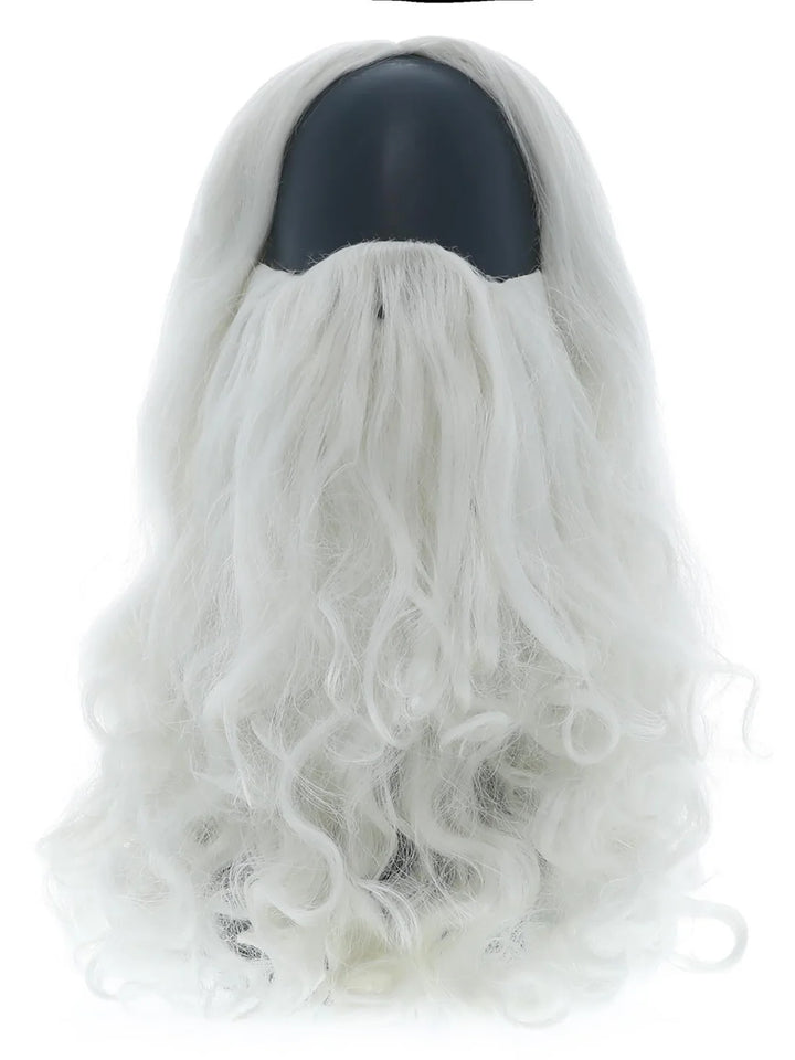 Traditional Santa White Wig and Beard Adult Xmas Costume Accessory