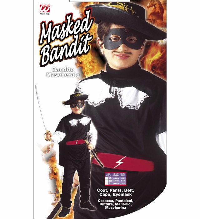 Masked Bandit Hero  Coat, Pants, Belt, Cape, Eyemask 