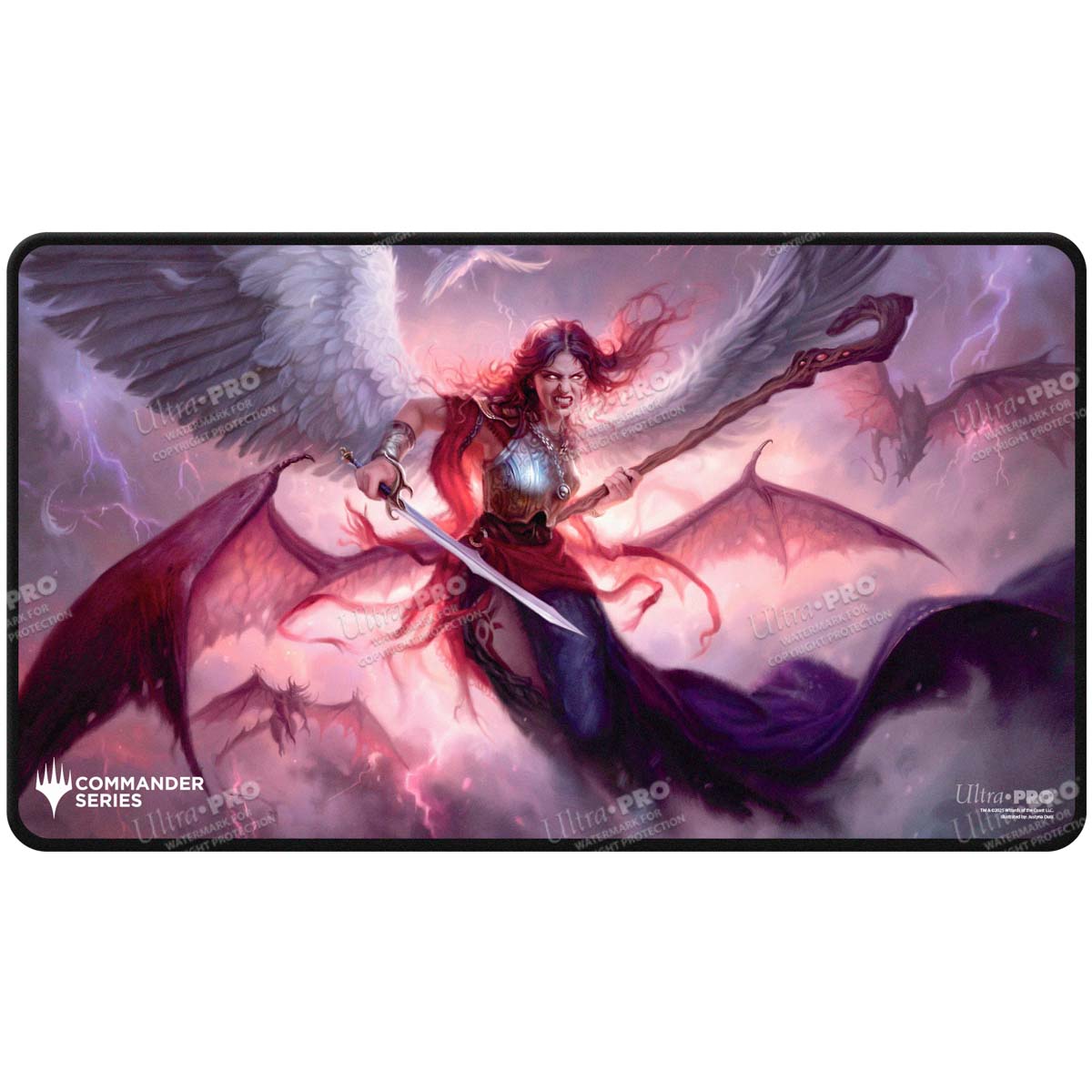 Magic: The Gathering - Commander Series - Release 5 - Three Color Wedge - Q1 2025 Black Stitched Playmat Kaalia - Fan Vote