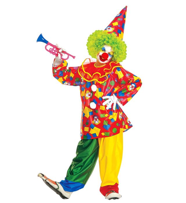 Funny Clown  Coat With Collar, Pants, Hat 