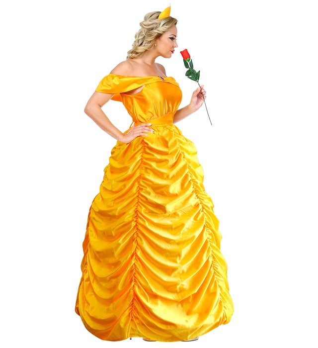 Beauty Queen  Dress With Wire Hoop, Belt, Headpiece 
