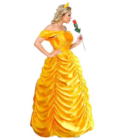 Beauty Queen  Dress With Wire Hoop, Belt, Headpiece 