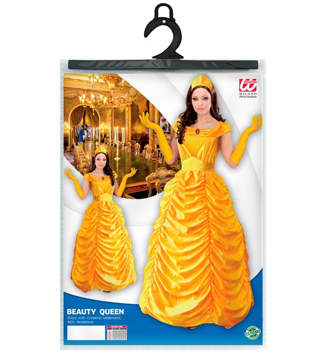 Beauty Queen  Dress With Wire Hoop, Belt, Headpiece 