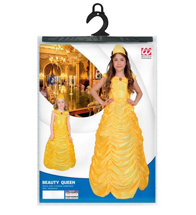 Beauty Queen  Dress With Wire Hoop, Belt, Headpiece 