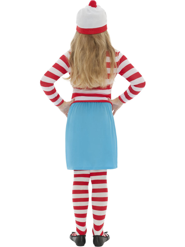 Wheres Wally? Wenda Costume Child Dress Top Hat Tights and Glasses