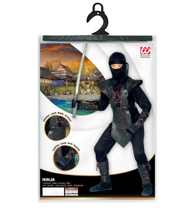Ninja Master  Jumpsuit, Chestpiece, Belt, Armbands, Shincovers, Mask, Headband 