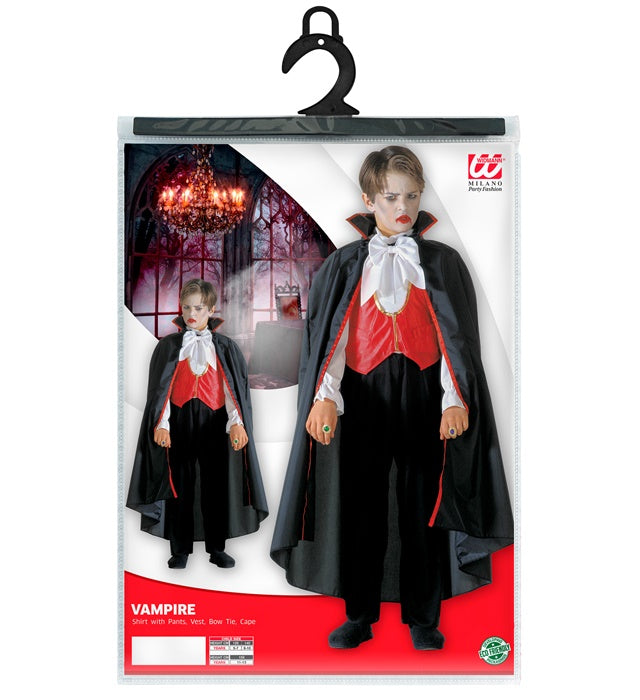 Vampire  Shirt With Pants, Vest, Bow Tie, Cape 