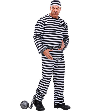 Convict White/Black  Coat, Pants, Hat 