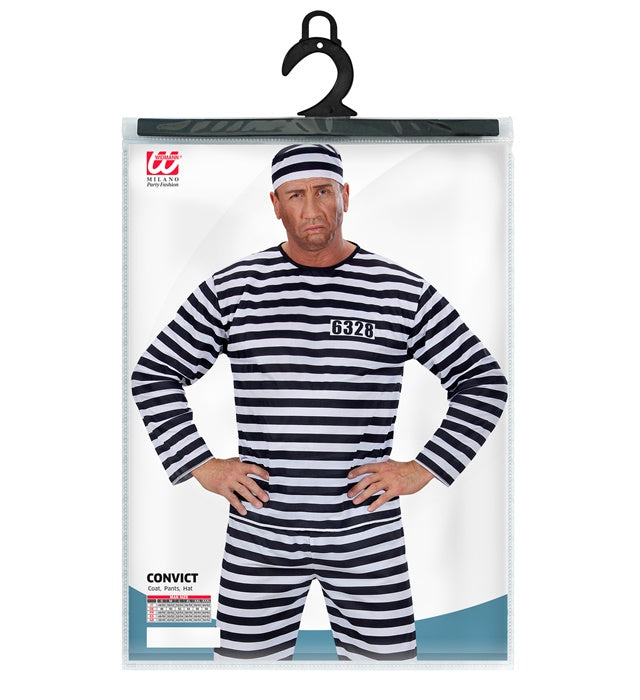 Convict White/Black  Coat, Pants, Hat 