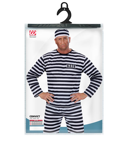 Convict White/Black  Coat, Pants, Hat 