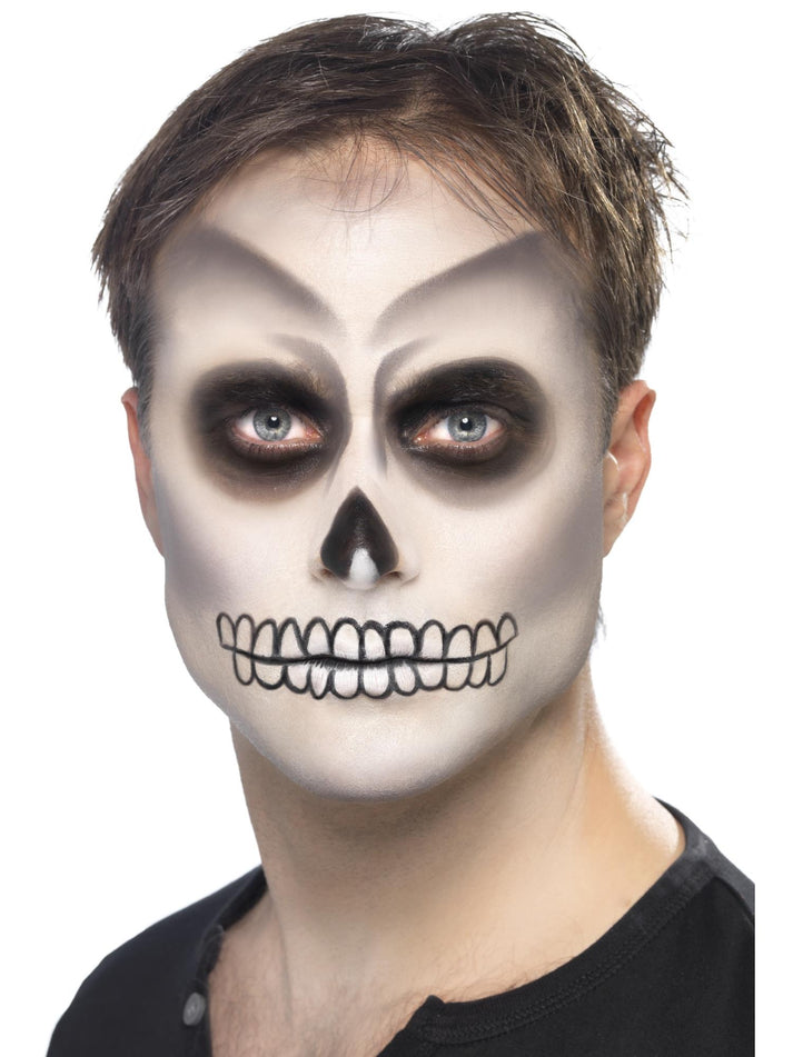 Skeleton Kit Adult Black White Face Paint Black Crayon and Sponge