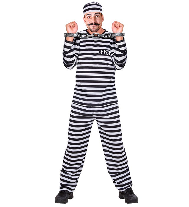 Convict White/Black  Coat, Pants, Hat 