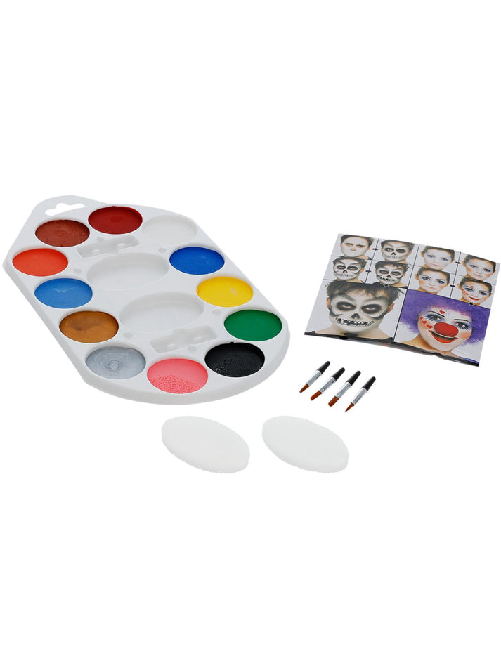 SFX Make Up Palette Aqua 12 Colours 4 Brushes 2 Sponges 4