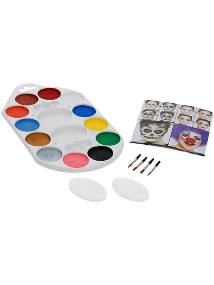 SFX Make Up Palette Aqua 12 Colours 4 Brushes 2 Sponges 4