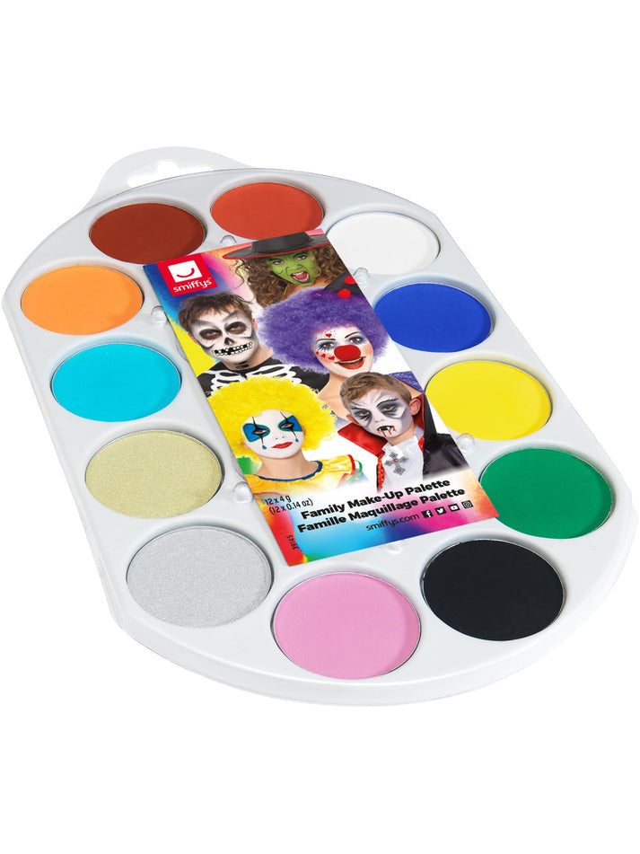SFX Make Up Palette Aqua 12 Colours 4 Brushes 2 Sponges 1
