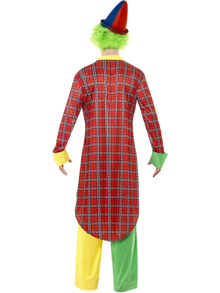 Circus Clown Costume Jacket Trousers Mock Shirt Bow Tie Shoe Covers 3