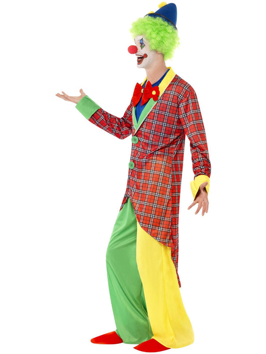 Circus Clown Costume Jacket Trousers Mock Shirt Bow Tie Shoe Covers 2