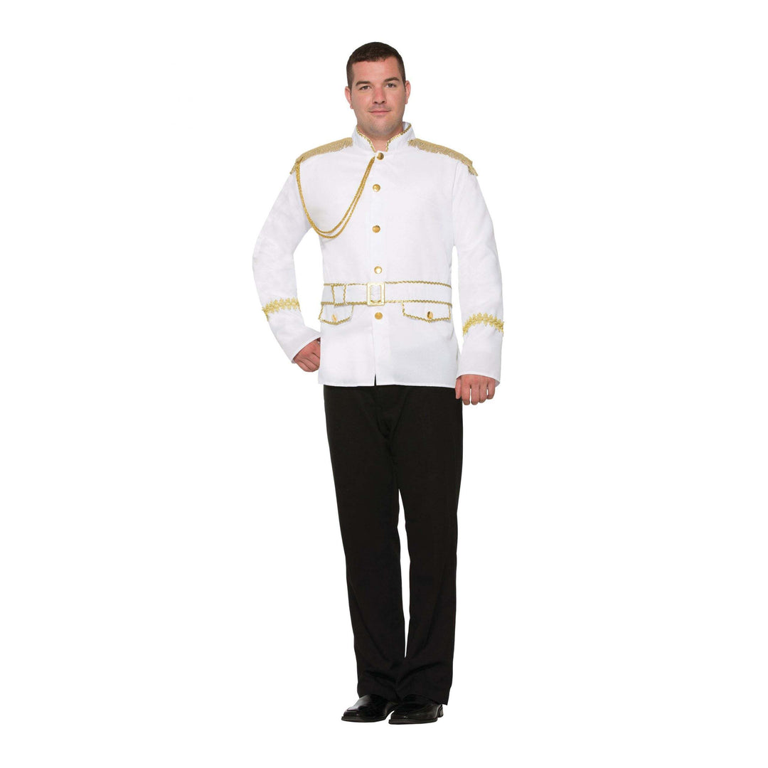 Prince Charming Jacket White Mens Costume 1