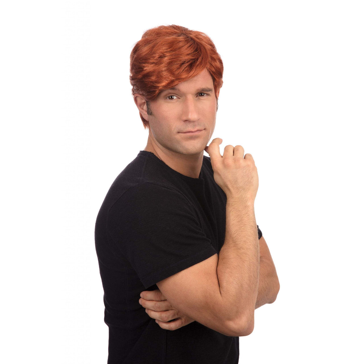 Mens Ginger Side Parting Wig 1