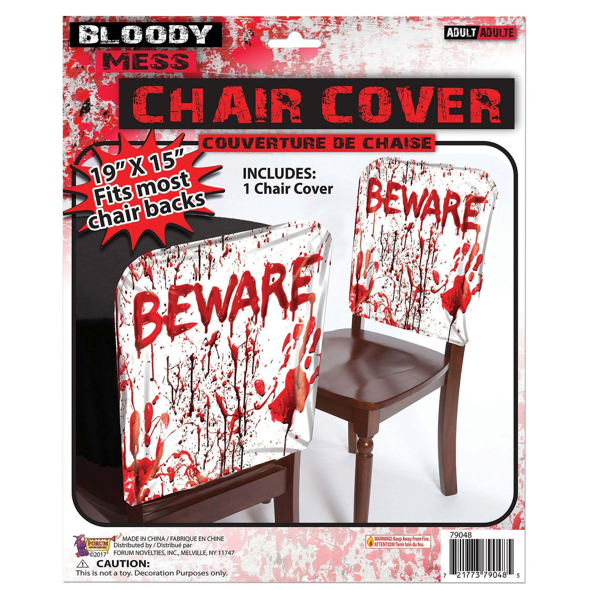 Bloody Â€œbewareâ€ Chair Cover 1