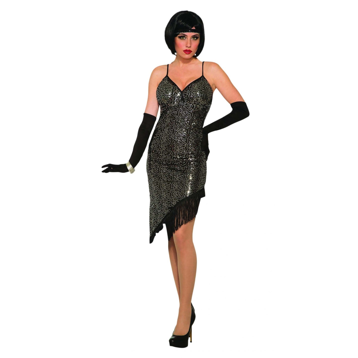 Flapper Dress Sequin Black 1