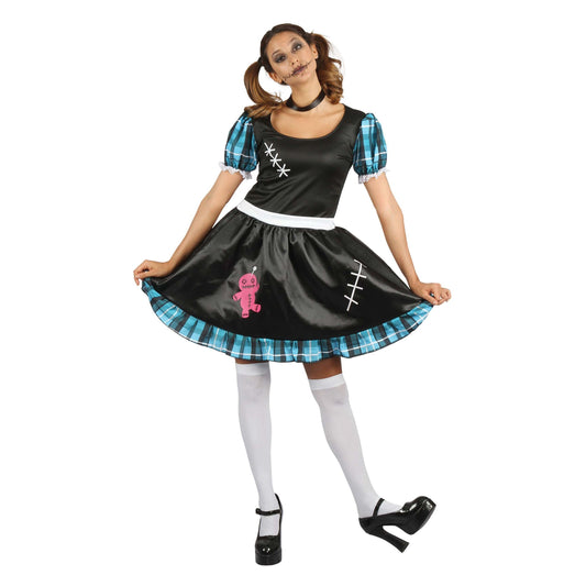 Voodoo Lady Costume Black Dress 1