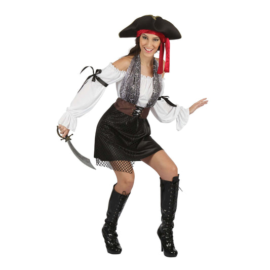 Pirate Lady Buccaneer Costume Dress and Hat 1