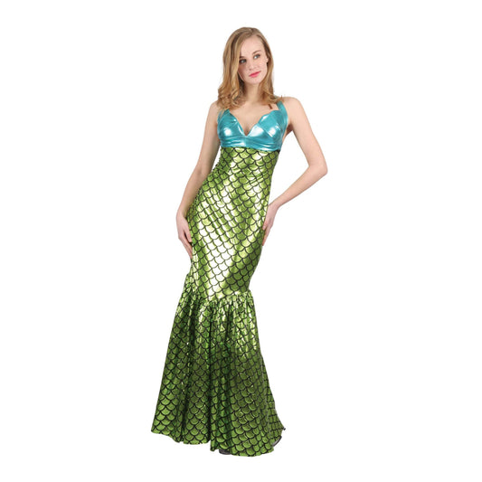 Mermaid Costume Green Scaled Dress 1