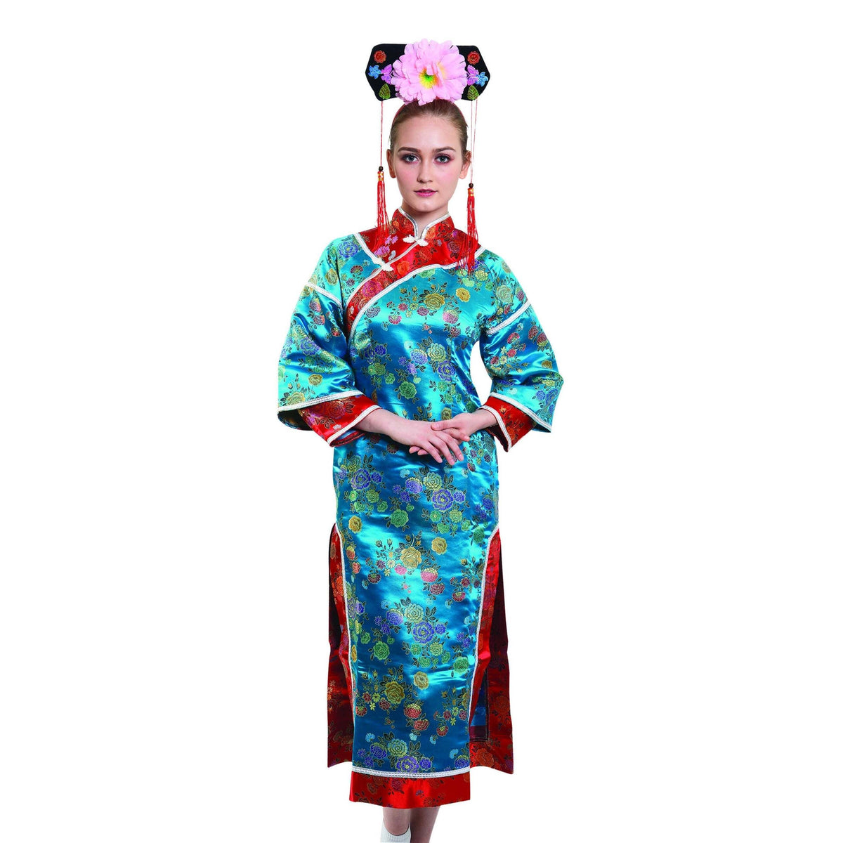 Japanese Lady Costume Blue Geisha Dress 1