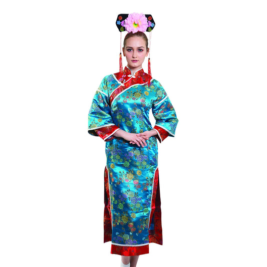 Japanese Lady Costume Blue Geisha Dress 1