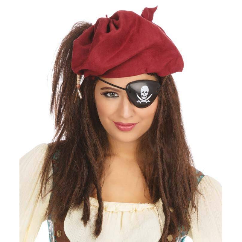 Pirate Bandana + Wig Ladies Eyepatch 1