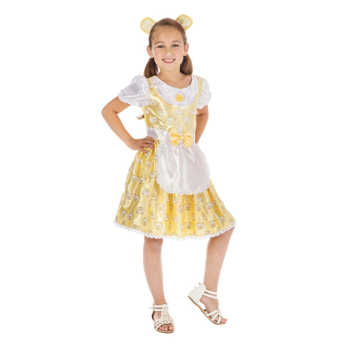 Goldilocks Costume Girls Yellow Dress Headband 1