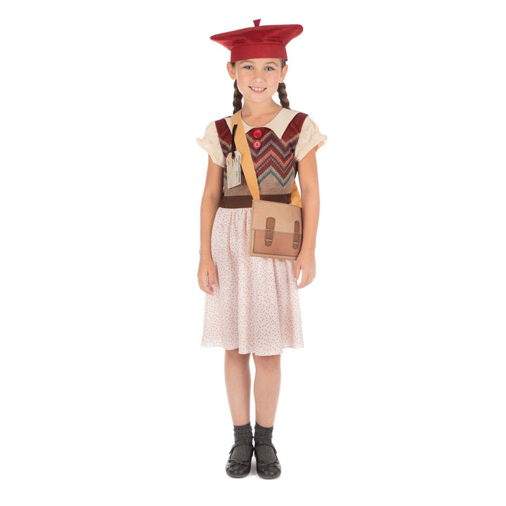 Evacuee Schoolgirl Childrens Costume 1