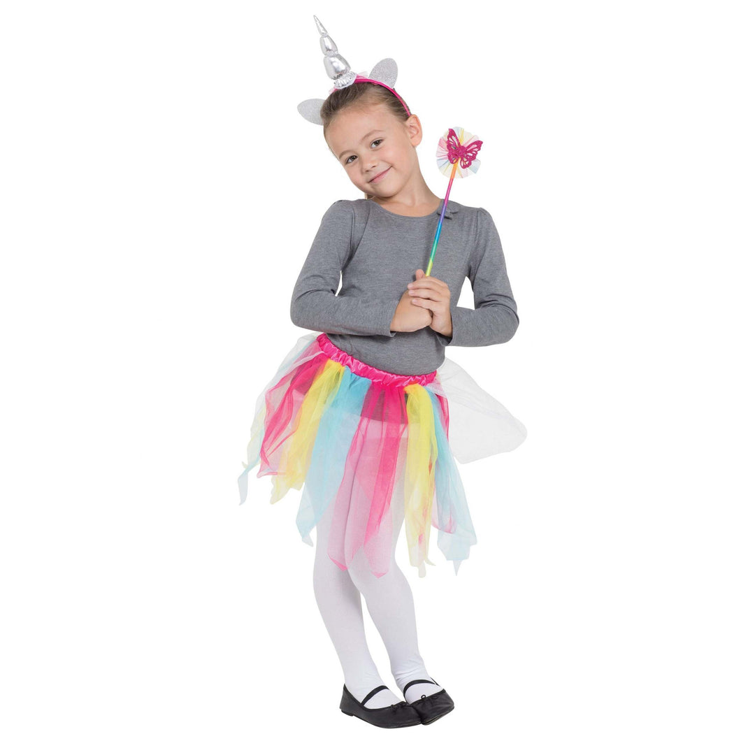 Rainbow Unicorn Tutu Headband &amp;amp; Wand Set 1