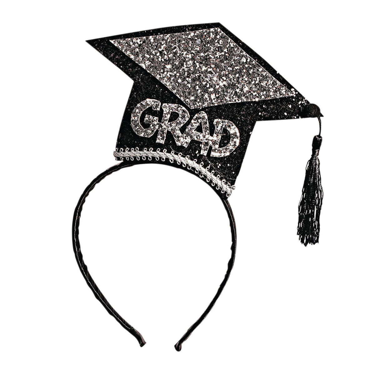 Graduation Hat Headband Glitter College University Cap 1