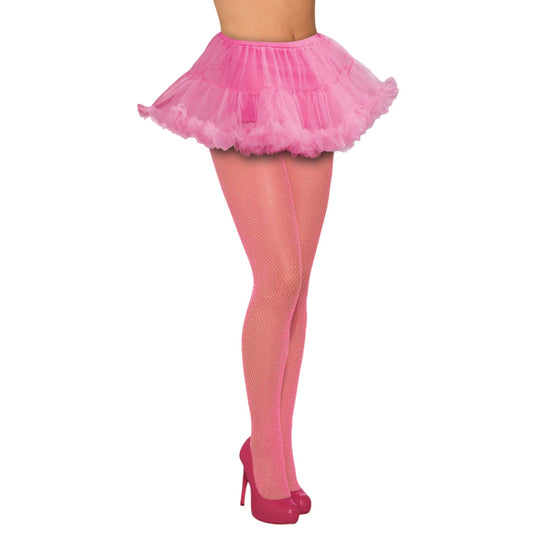 Pink Glitter Sparkle Party Hold Ups Fishnet Stockings 1