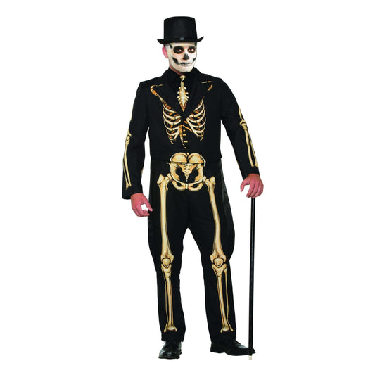 Skeleton Costume Formal Mens Day of the Dead Suit 1