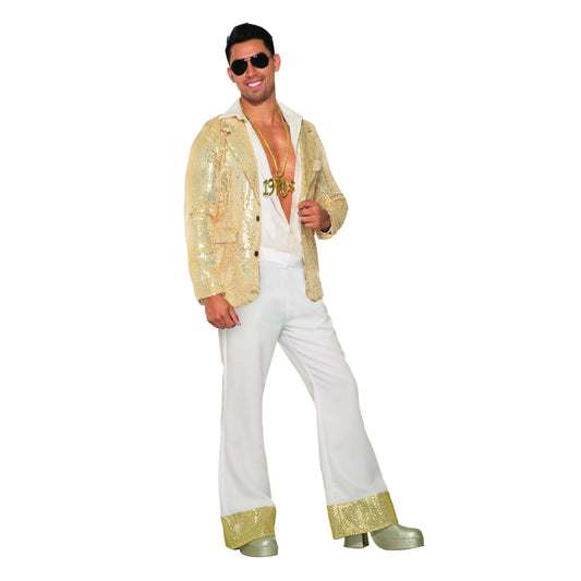 Disco Trousers White Sequins 1