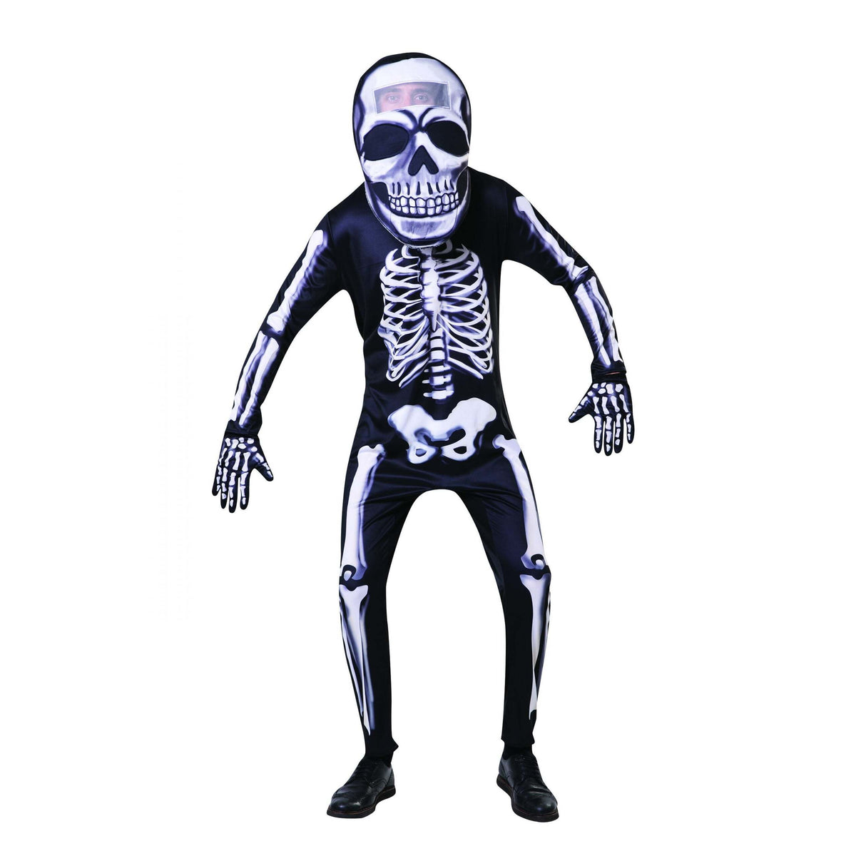 Big Head Skeleton Costume for Adults 1