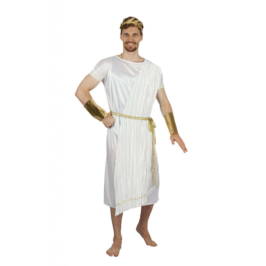 Greek God Toga Pleated Material Costume 1