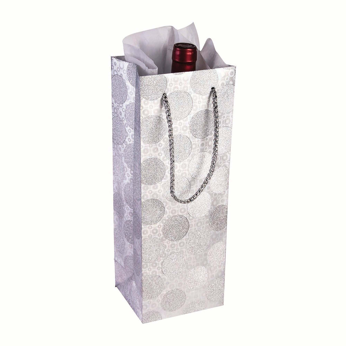 Diamond Wine Bag Silver Dots 1