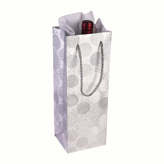 Diamond Wine Bag Silver Dots 1