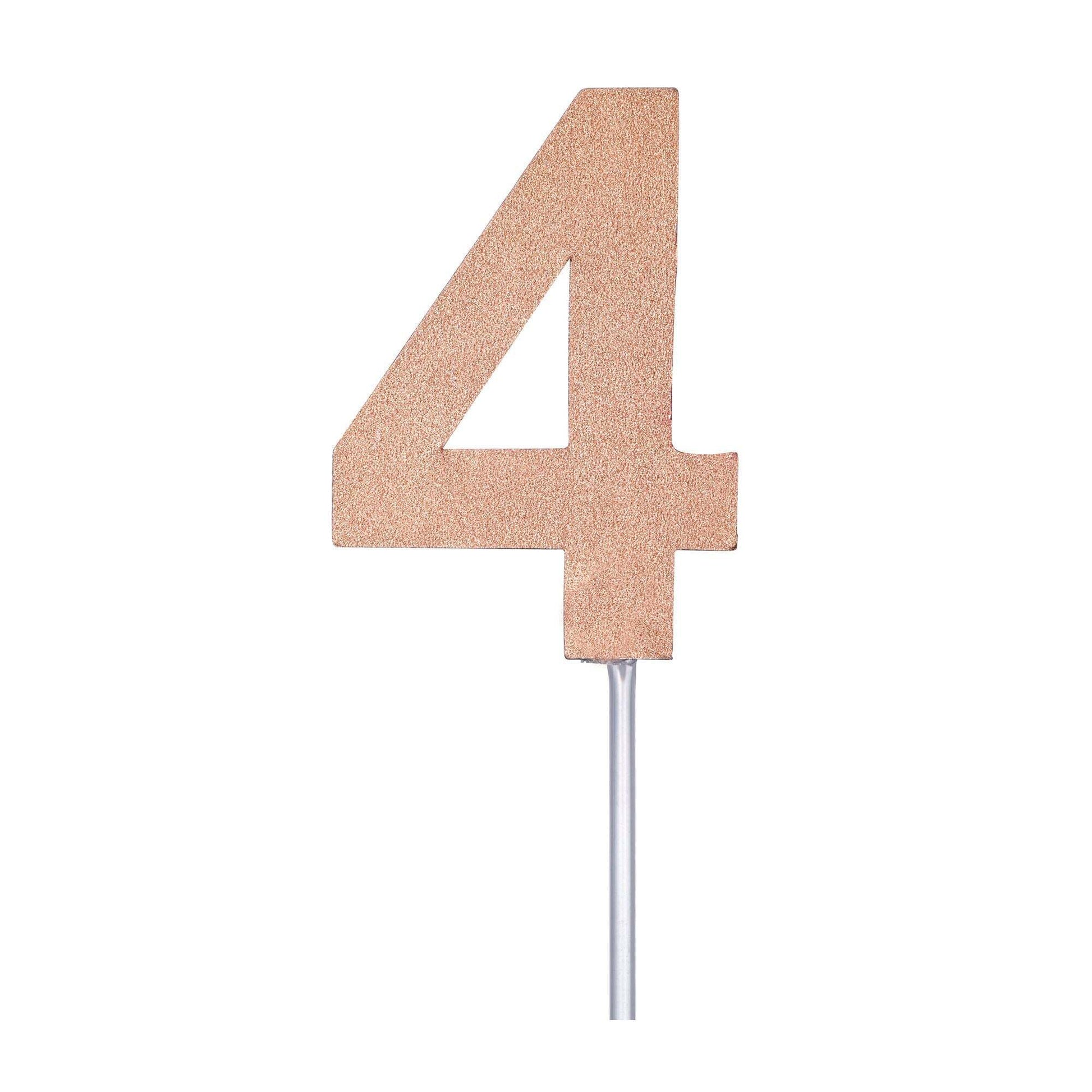 Diamond Cake Toppers Rose Gold No. 4 1
